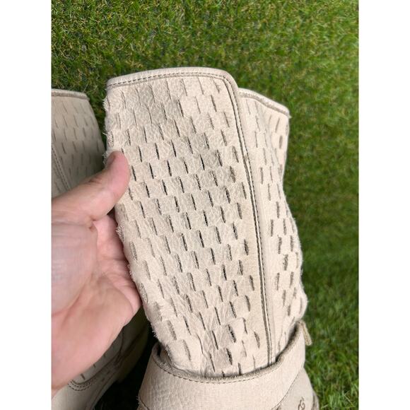 Ugg Shani‎ Perforated Leather Mid-Calf Slip On Boots 5.5 - Picture 13 of 13